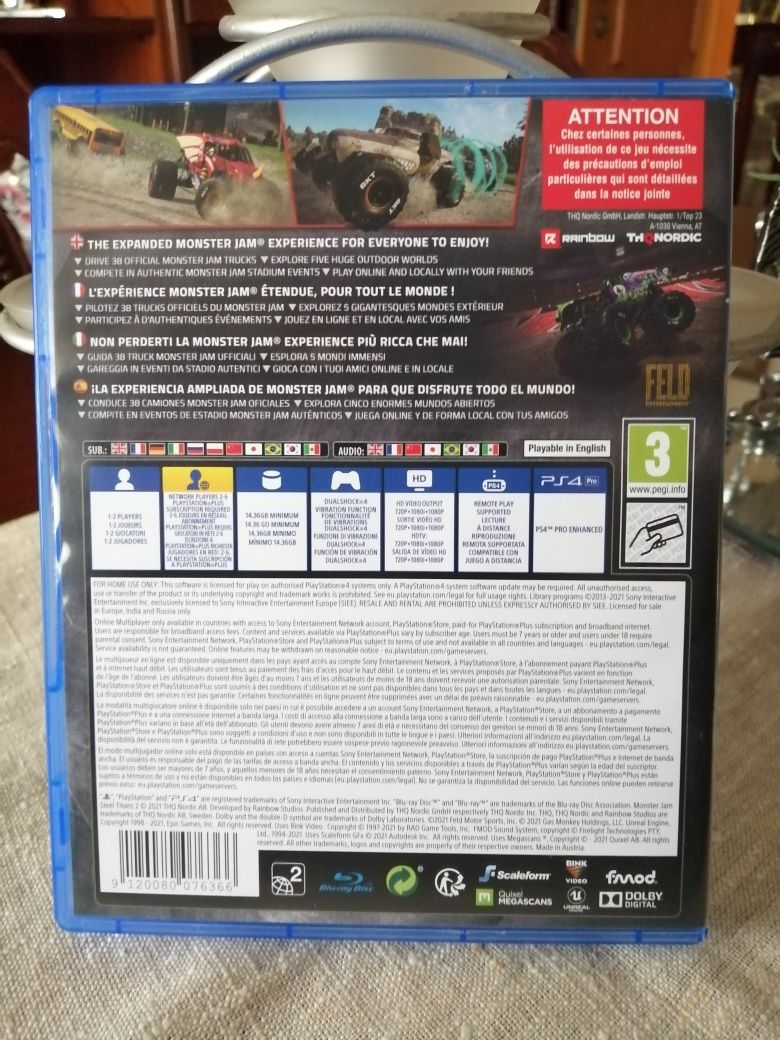 Jogo PS4 Monster jam steel titans 2 (Novo) portes incluídos