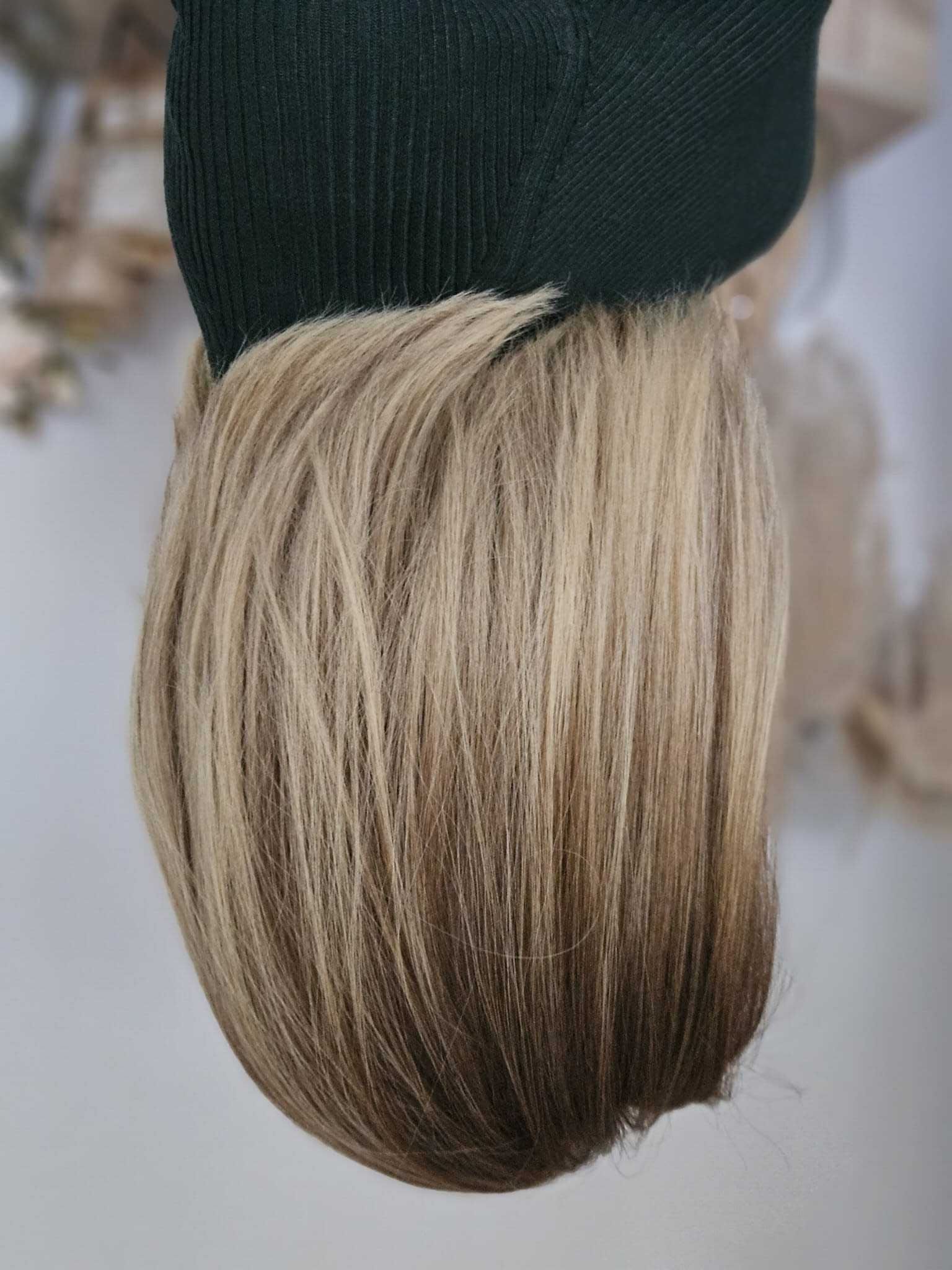 ekskluzywna peruka topper z włosów naturalnych