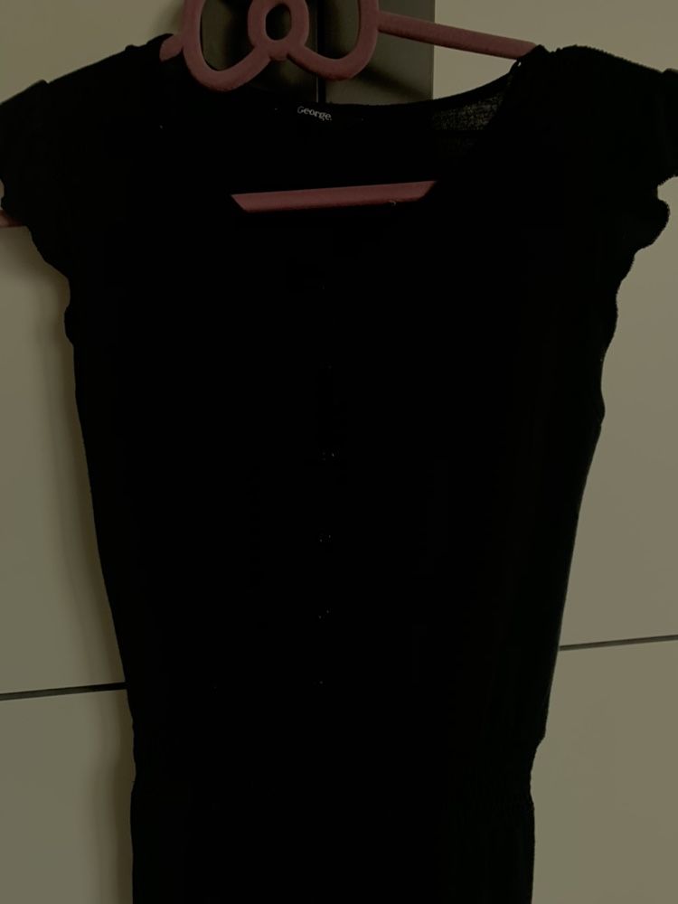 George bawełniany czarny kombinezon długość 7/8 r. 8-9 lat 128-135 cm