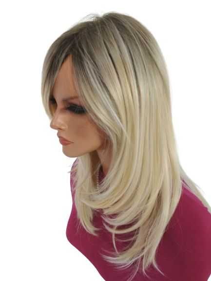 Peruka syntetyczna długie włosy Mono lace termo jak naturalna