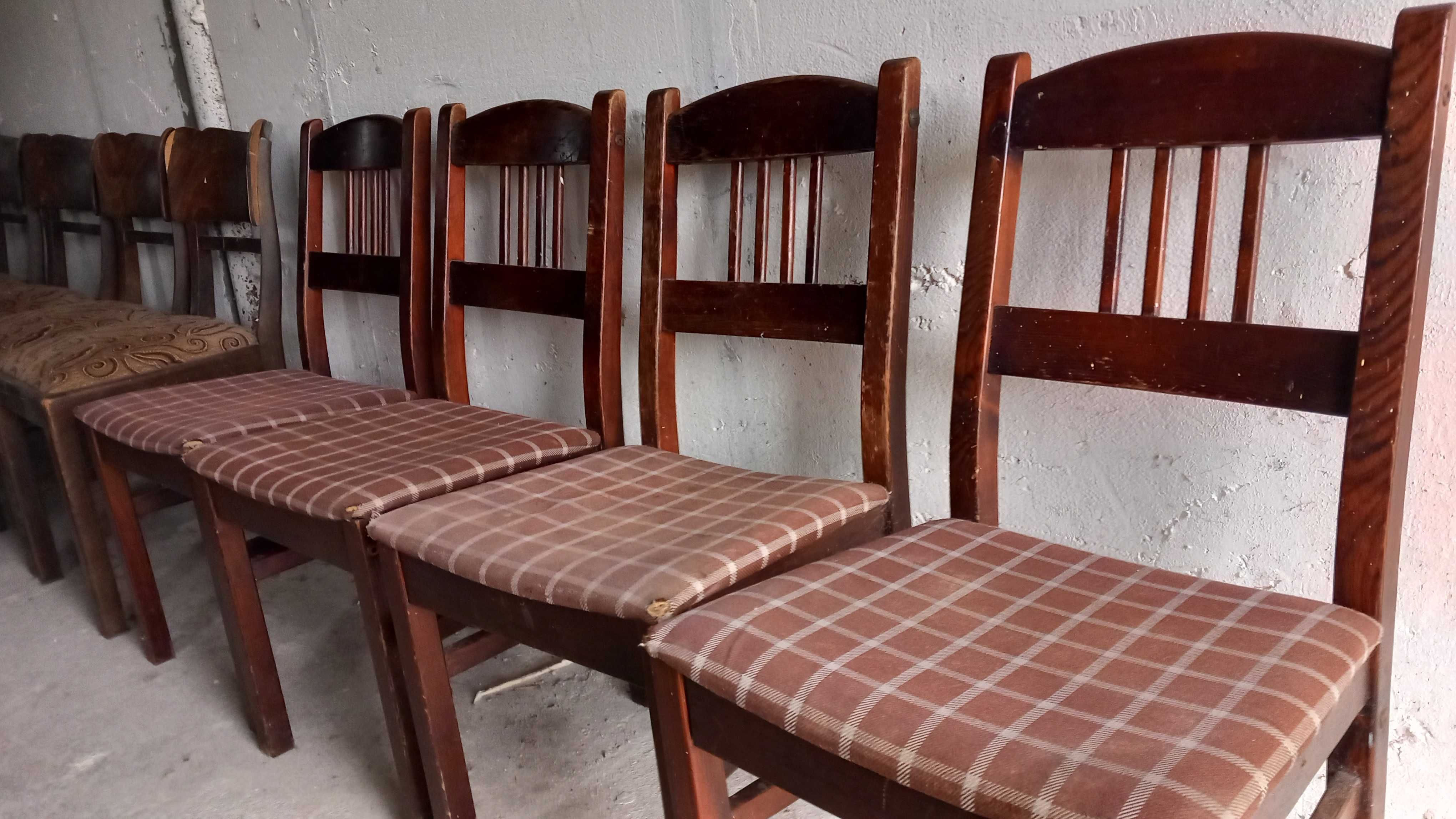 krzesła metalowe ,masywne 6 sztuk-stan dobry
