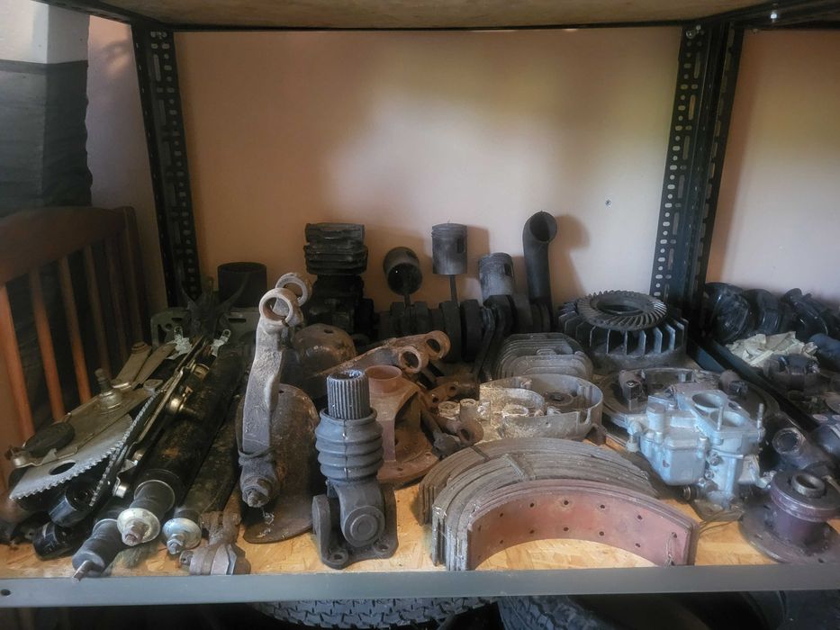 Części Syrena, Warszawa, Żuk, Wołga, Gaz, Pobieda, motocykle, PRL