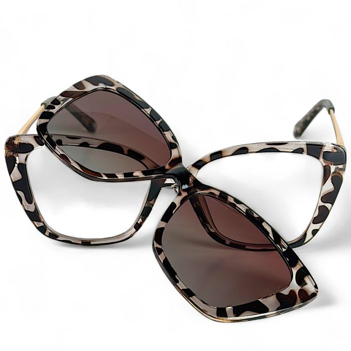 Okulary Zerówki Blue Light Nakładka Polaryzacyjna Damskie Etui TR90