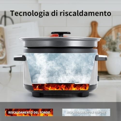 Wolnowar Eamoment 5L z timerem, elektryczny multicooker 4 w 1,