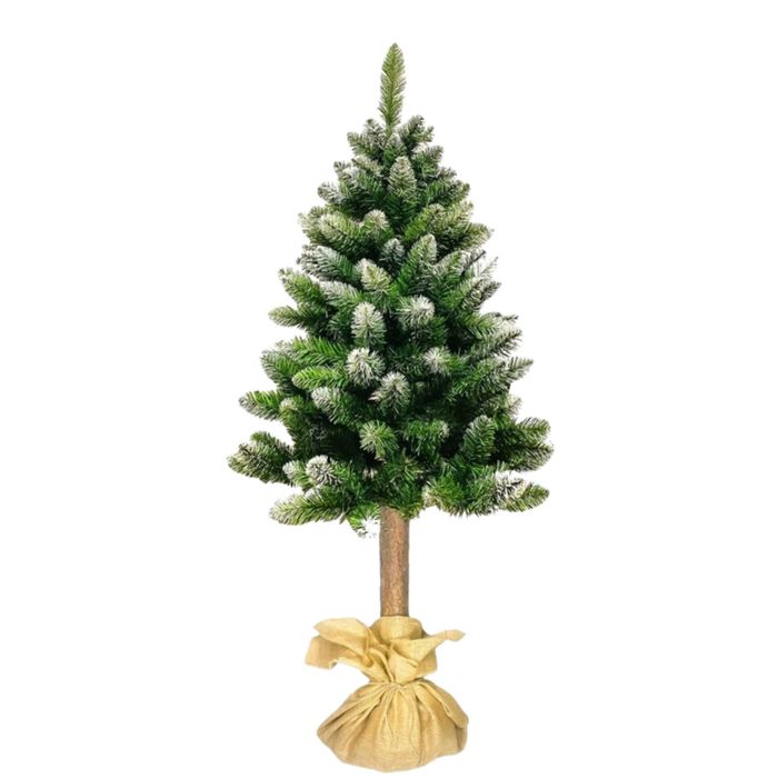 Choinka Sztuczna na Pniu Sosna Diamentowa Ośnieżona Gęsta 180 cm