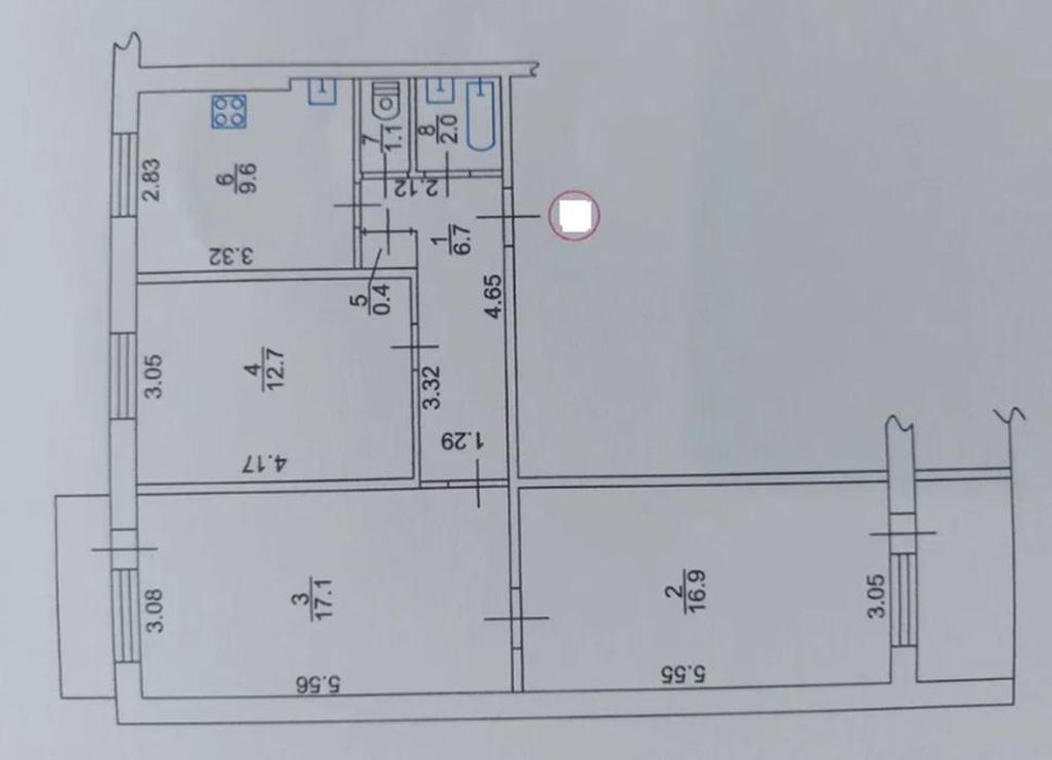 Продам 3-комн квартиру в районе Мира просп.