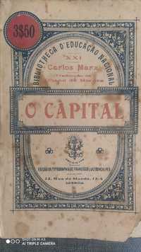 Karl Marx - O Capital em Portugal 1ª edição de  (1912)