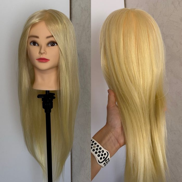 Манекен голова для зачісок навчальна болванка перукарів лялька волосся