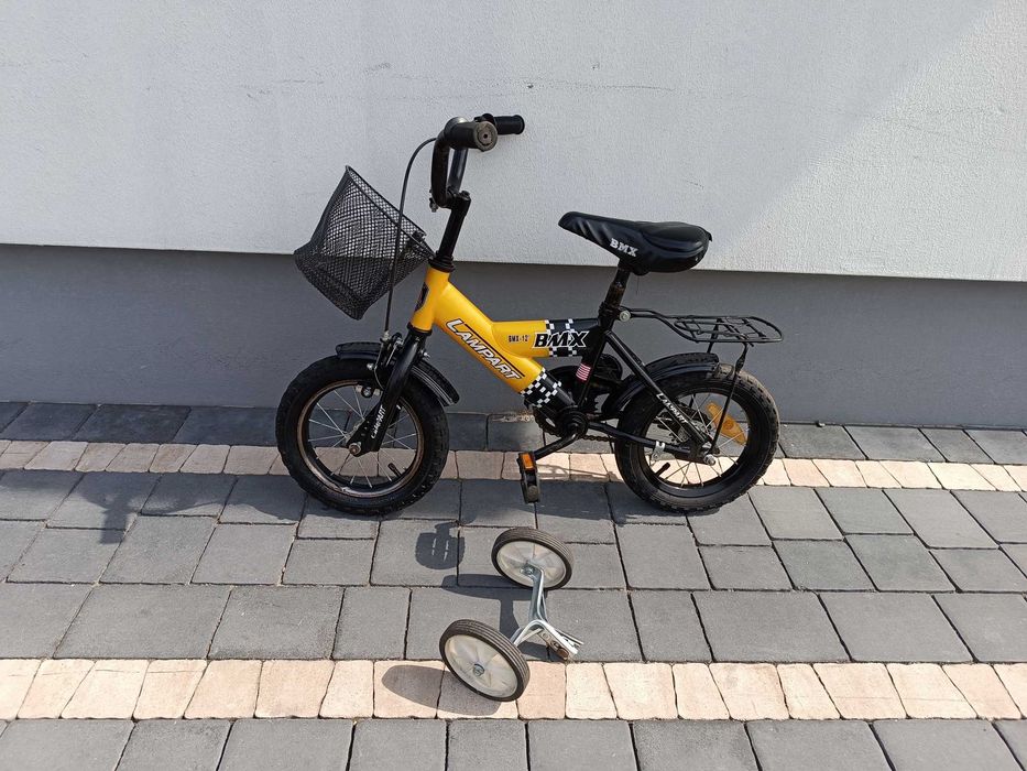 Rowerek rower BMX 12 kółka boczne z kółkami bocznymi, nowe dętki