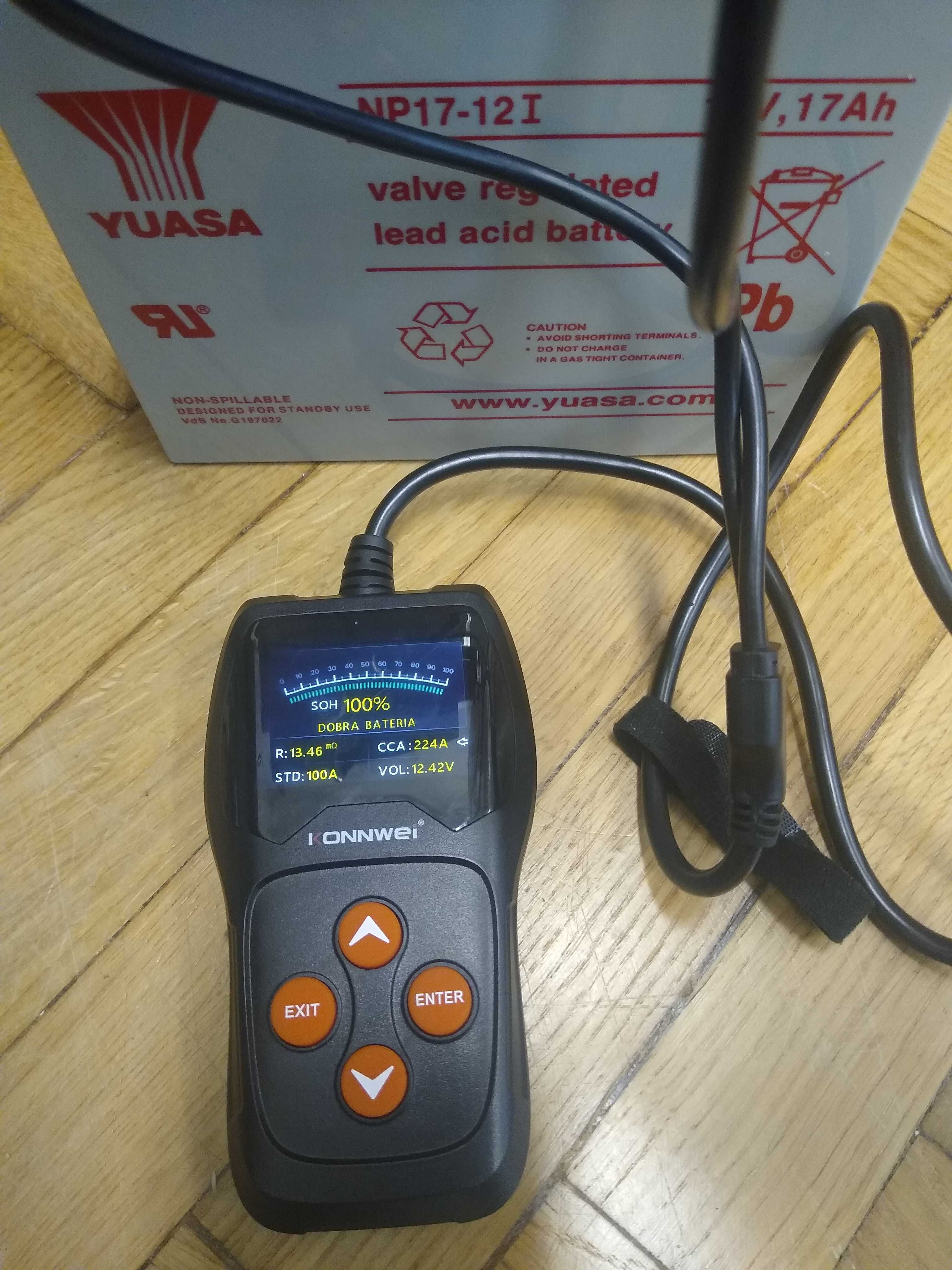 Nowy akumulator ołowiowy AGM Yuasa NP17-12I, AGM 12V, 17Ah