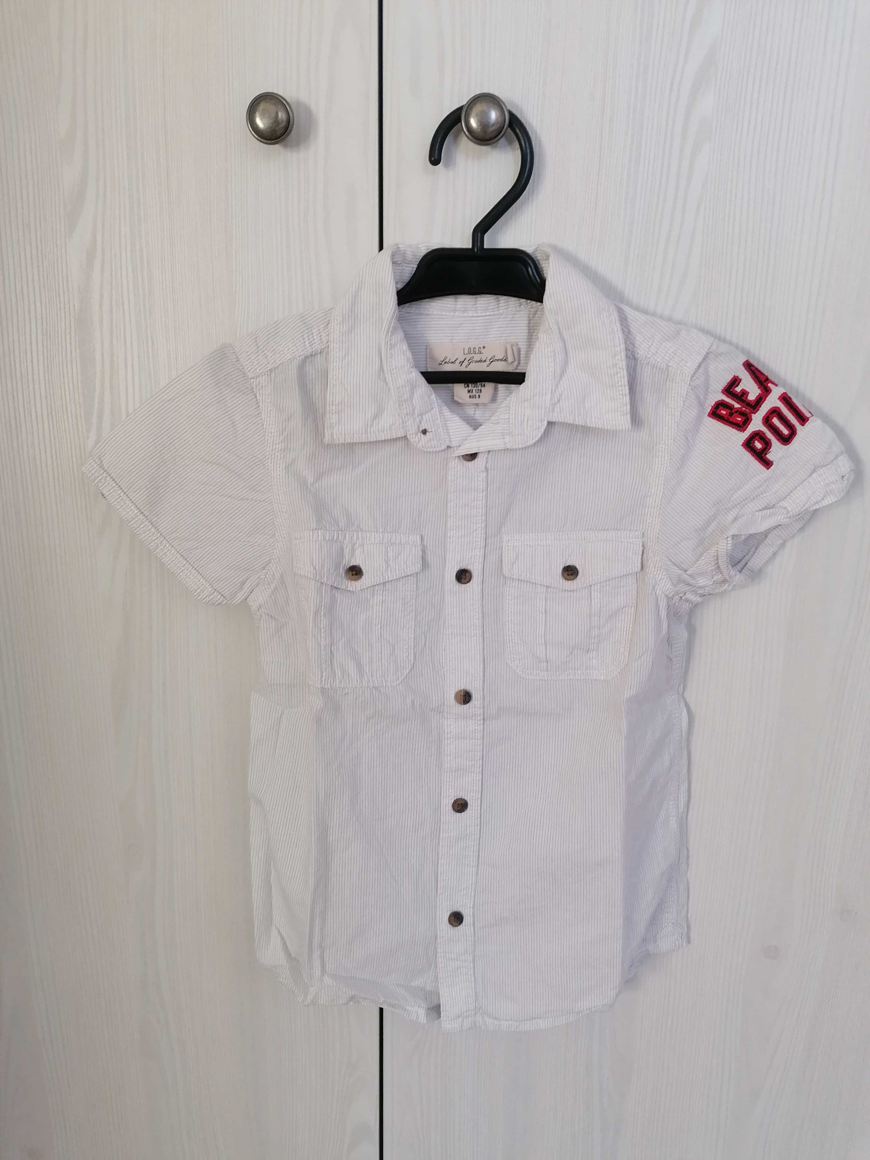 Koszula chłopięca z krótkim rękawem H&M rozmiar 122-128