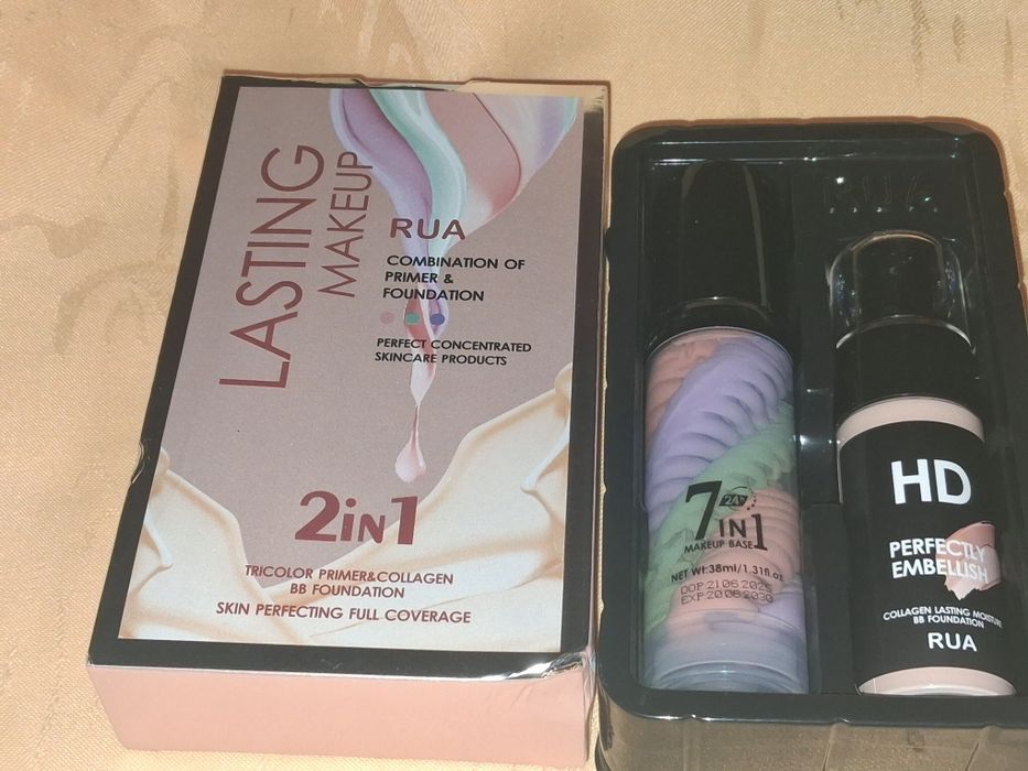 Zestaw do makijażu RUA 2w1 – baza + podkład