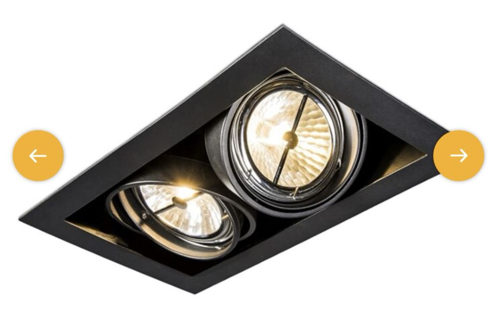 Lampa sufitowa wpuszcana halogen z transformatorem, oprawa ledowa
