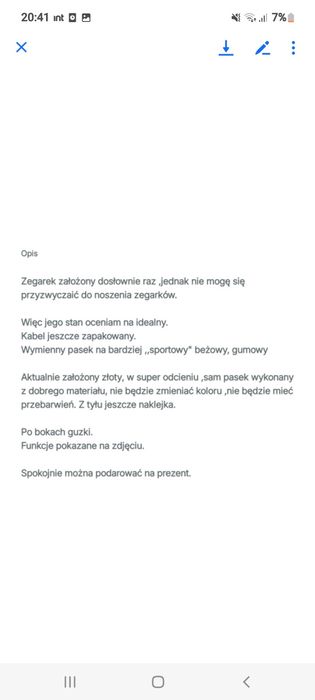 Jak nowy zegarek, Smart watch