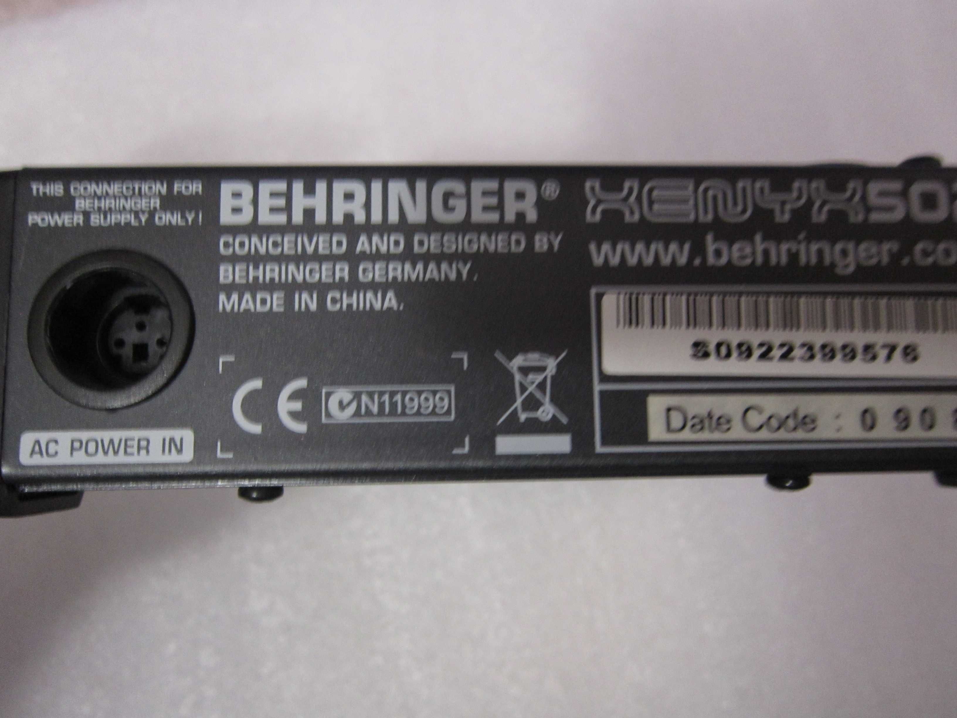 Behringer Xenyx 502 mikser analogowy bez zasilacza