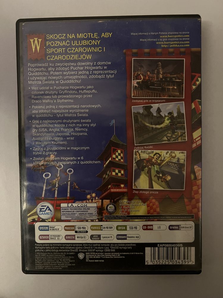 „Harry Potter: Mistrzostwa Świata w Quidditchu" PC z 2003r.