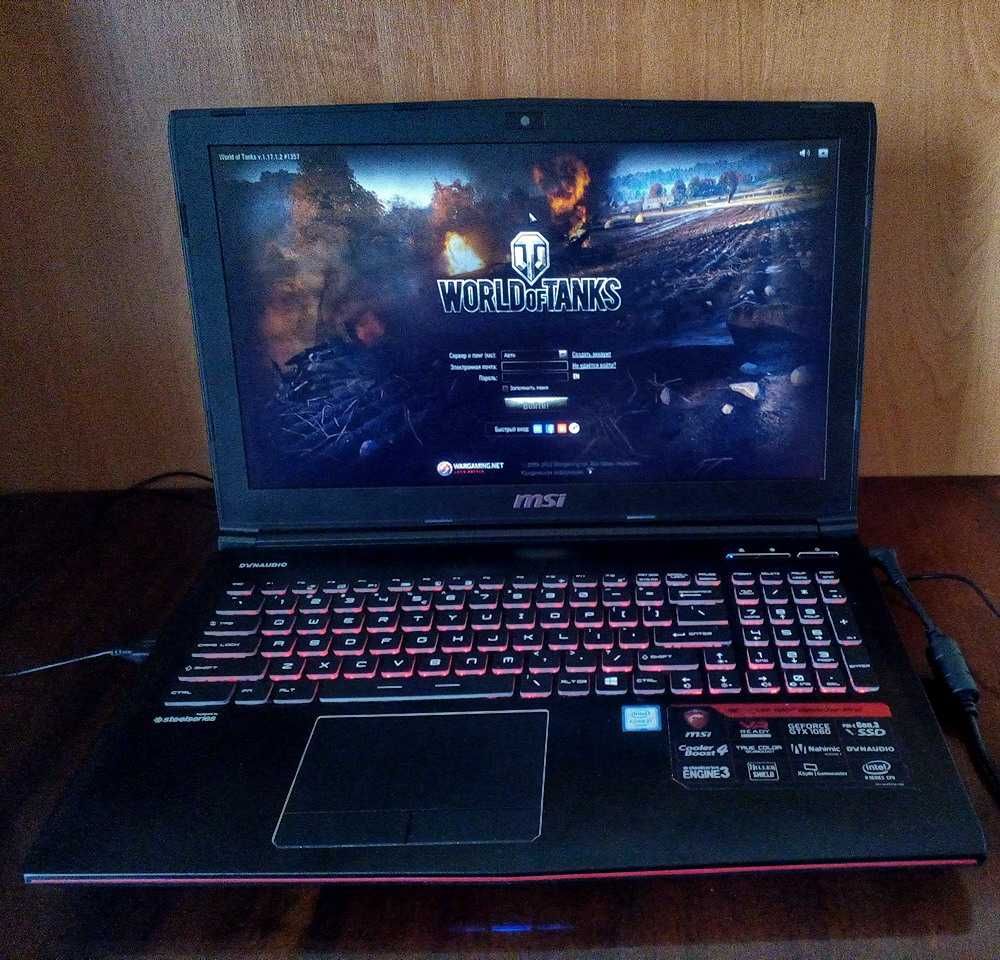 Игровой ноутбук MSI GeForce 1060 6Gb, 16 Gb DDR4, Core i7, SSD+HDD