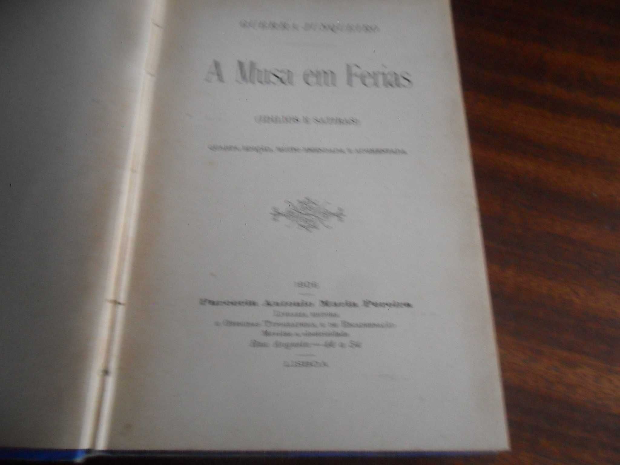 "A Musa em Férias" de Guerra Junqueiro - 4ª Edição de 1906