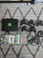 Xbox classic zestaw 7 Gier + Okablowanie + adapter + Kontrolery