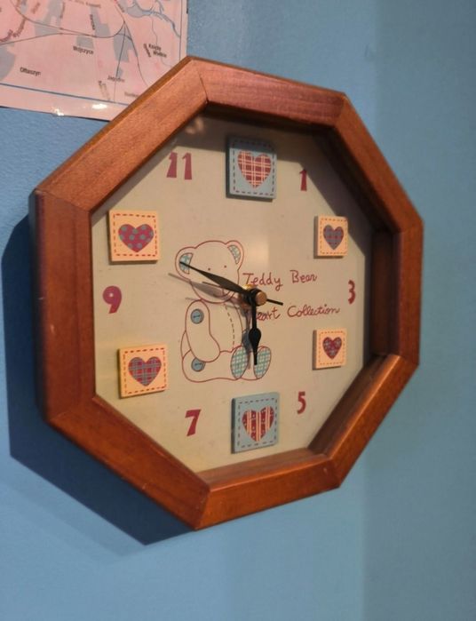 Zegar do pokoju dziecięcego zegarek dziecka dzieci drewniany ścienny