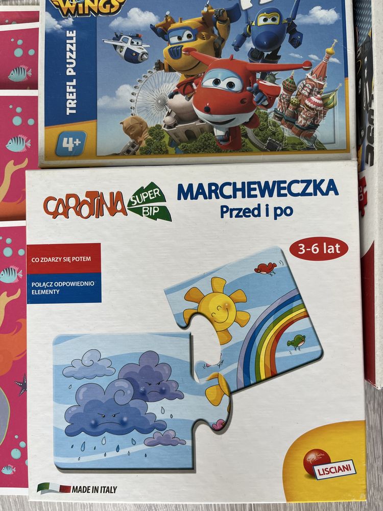 Zestaw puzzli i pomocy dydaktycznych gier