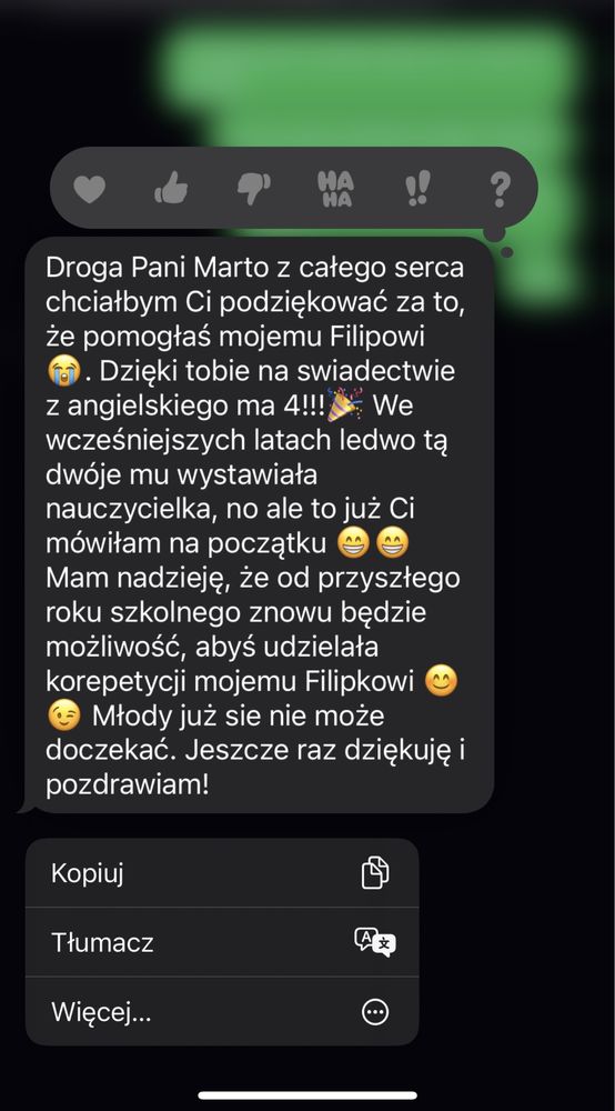 Korepetycje z języka angielskiego online, stacjonarnie