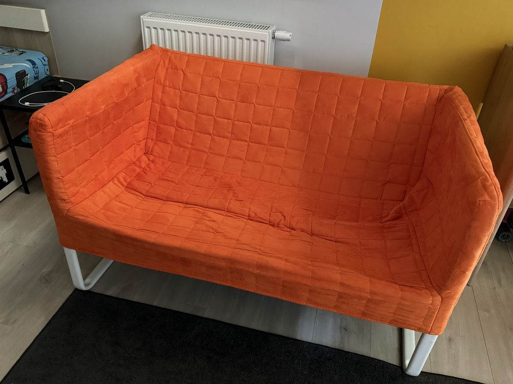 Sofa nierozkladana Knopparp Ikea pomaranczowa