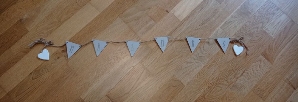 Widdop & Co. Mr&Mrs drewniany baner ślub wesele rocznica