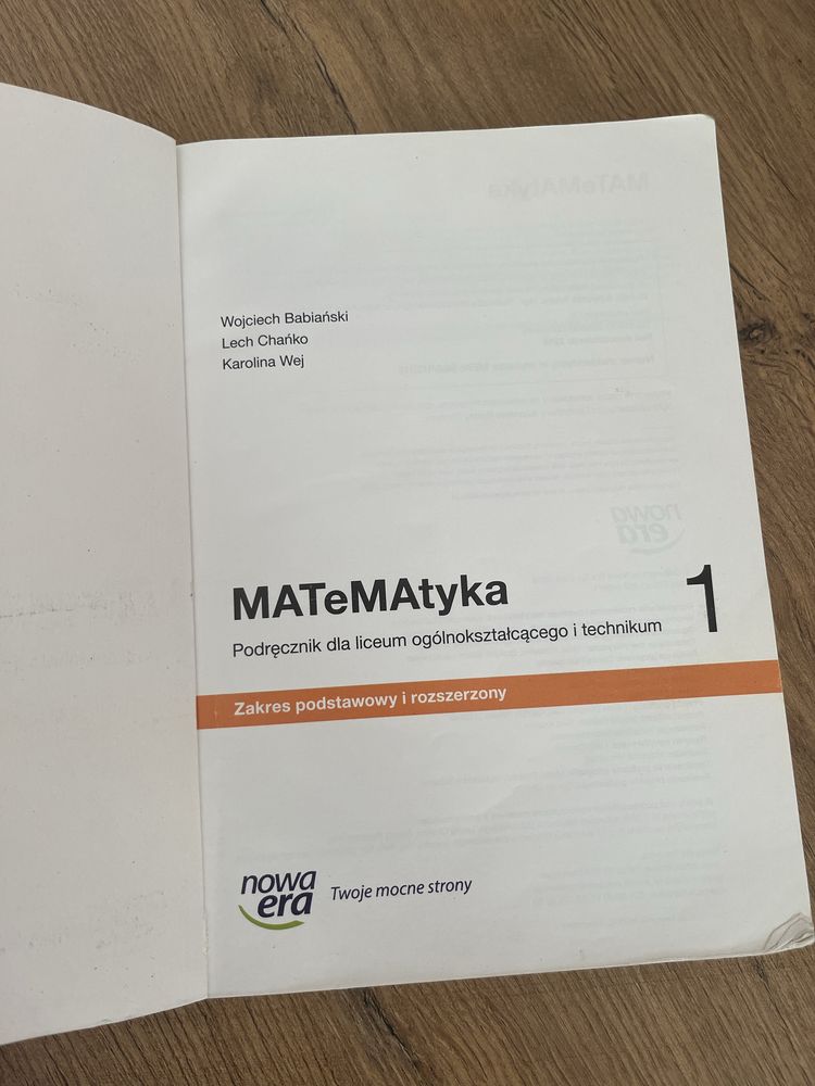 Podręcznik Matematyka 1 zakres podstawowy i rozszerzony