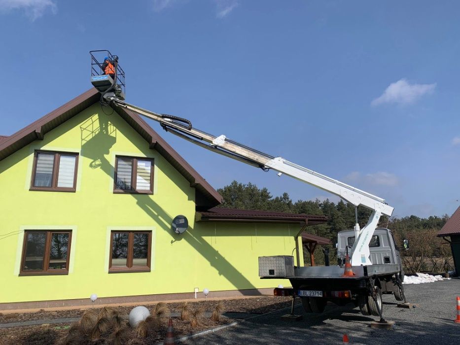 Podnośnik koszowy, zwyżka, prace na wysokościach, mycie, malowanie itp