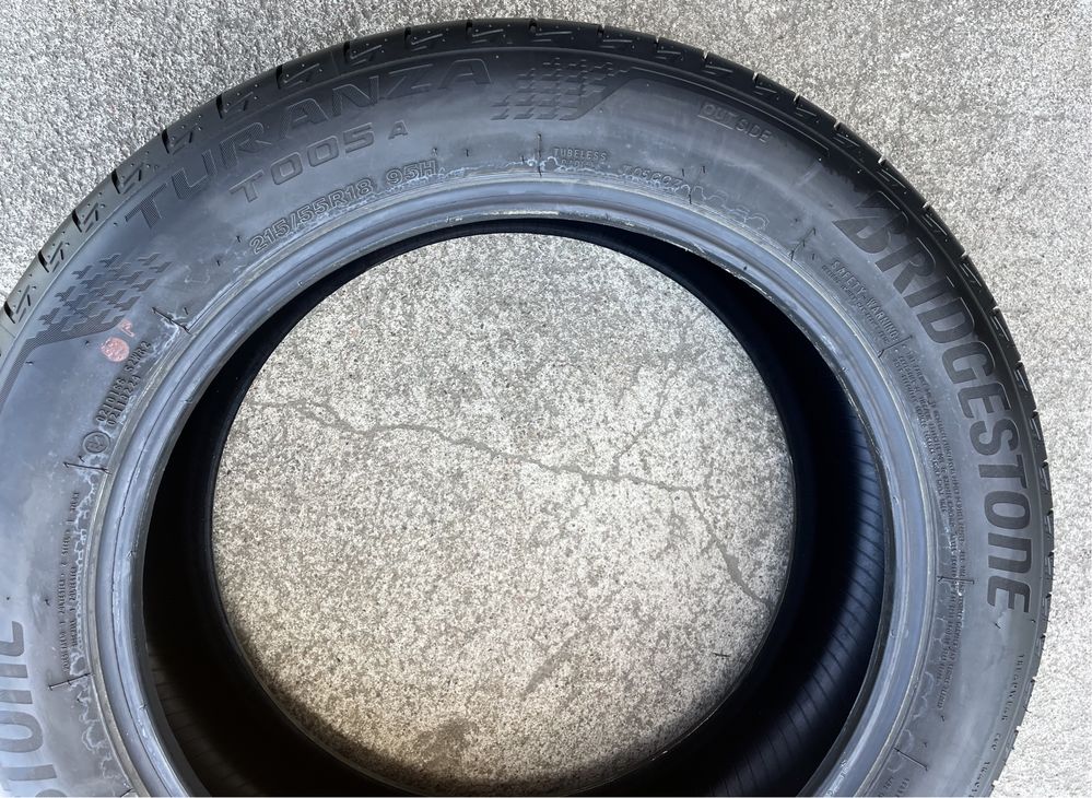 4x opony letnie 215/55 r18 95H Bridgestone Turanza T005A (2022r 7mm)