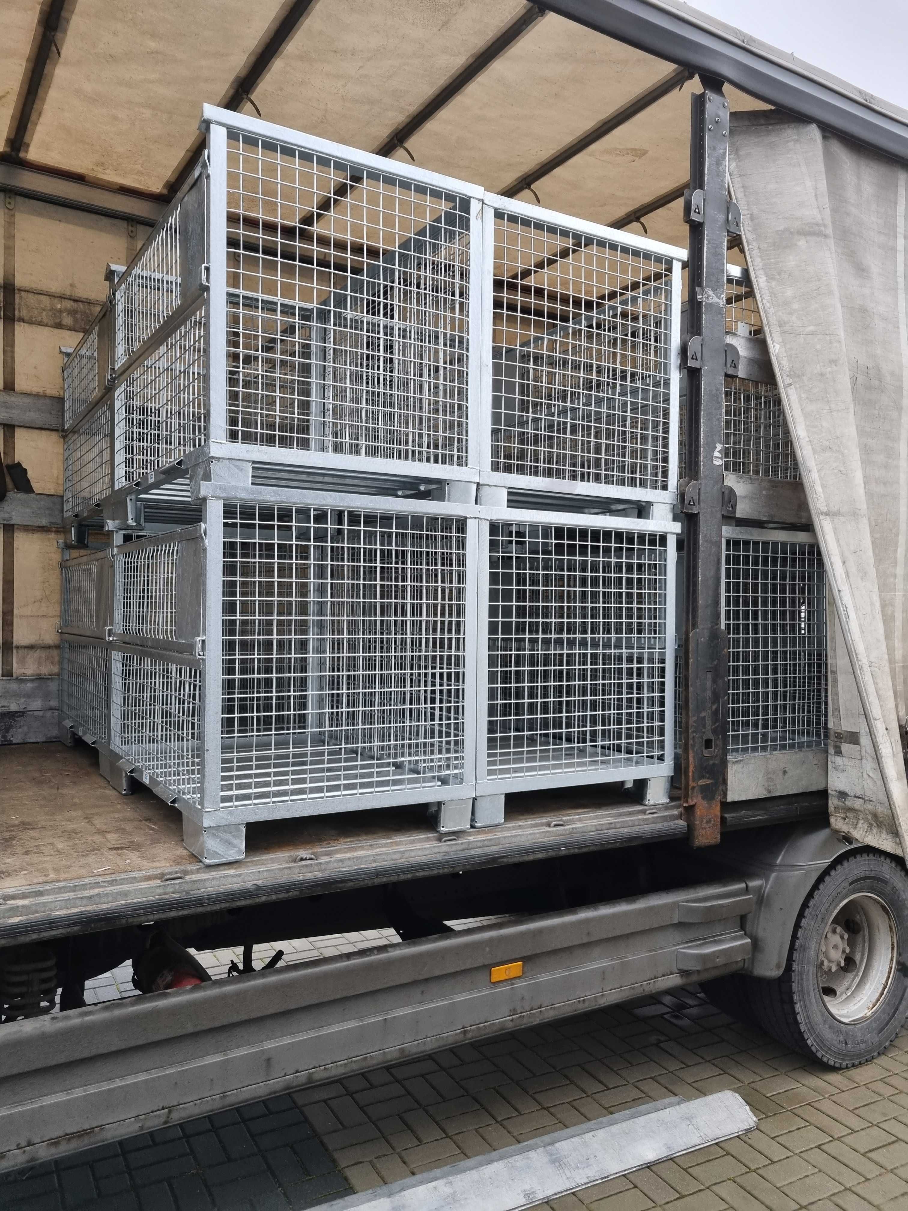 Pojemnik siatkowy ocynk gitterbox paleta metalowa NOWA