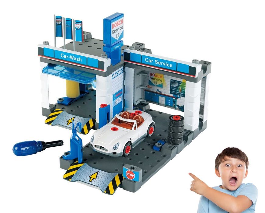 Stacja Obsługi Z Myjnią Bosch Klein 8647 Samochód Dla Dzieci Prezent