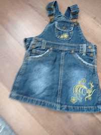 Sukienka jeansowa r. 80 Topolino niemowlęca