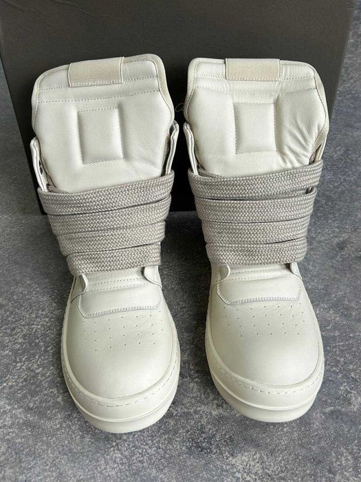 Rick Owens Geobasket Ramones jumbo laces білі кеди archive кеды 43 41