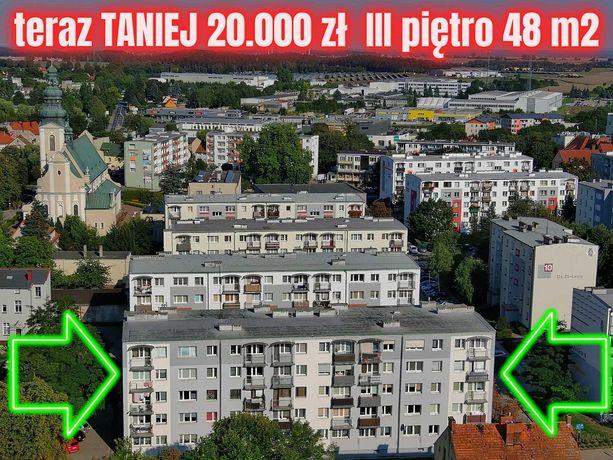 WOLNE od już! Centrum - 2 pokoje - 48 m2 - III piętro. ENKLAWA wita!