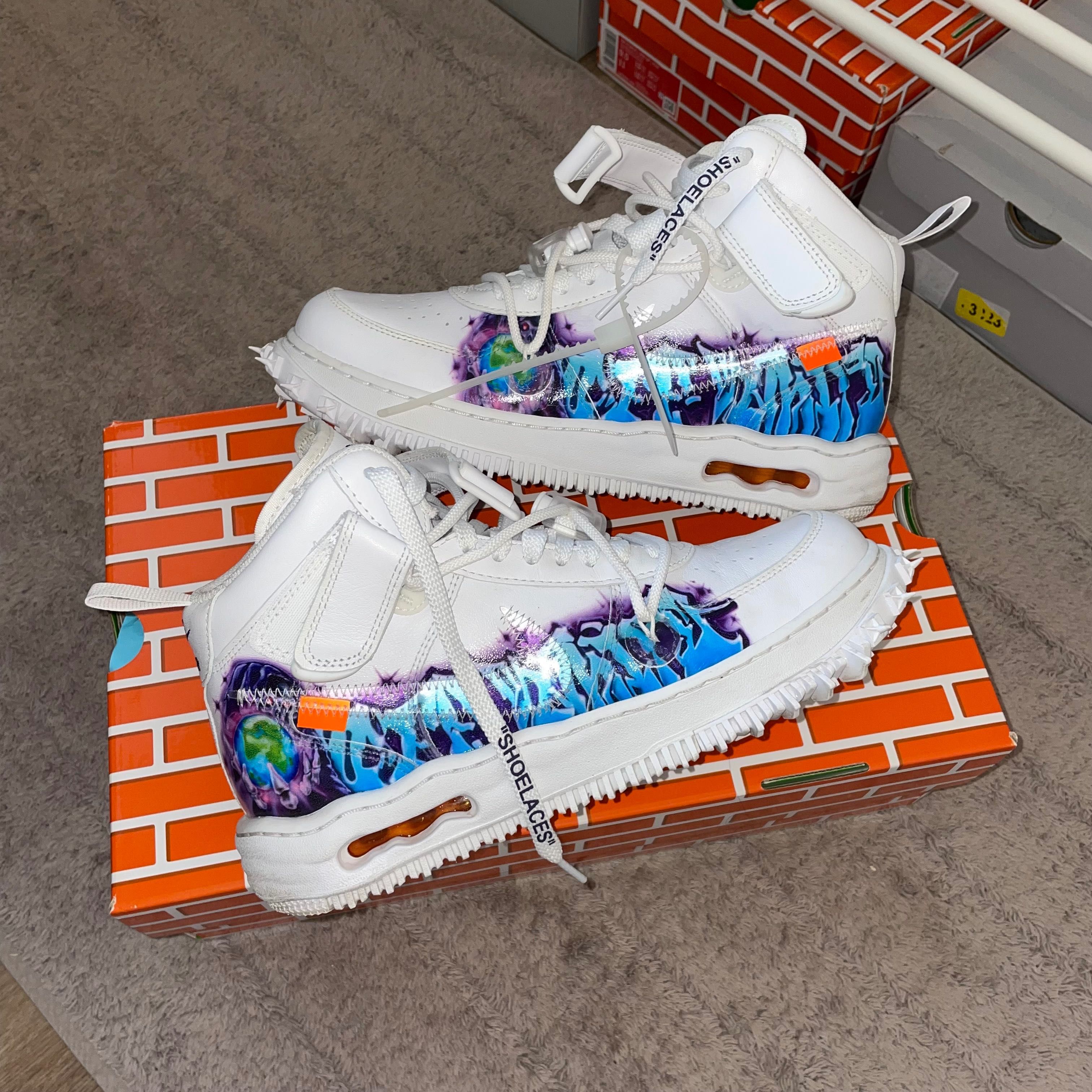 off white Air Force graffiti