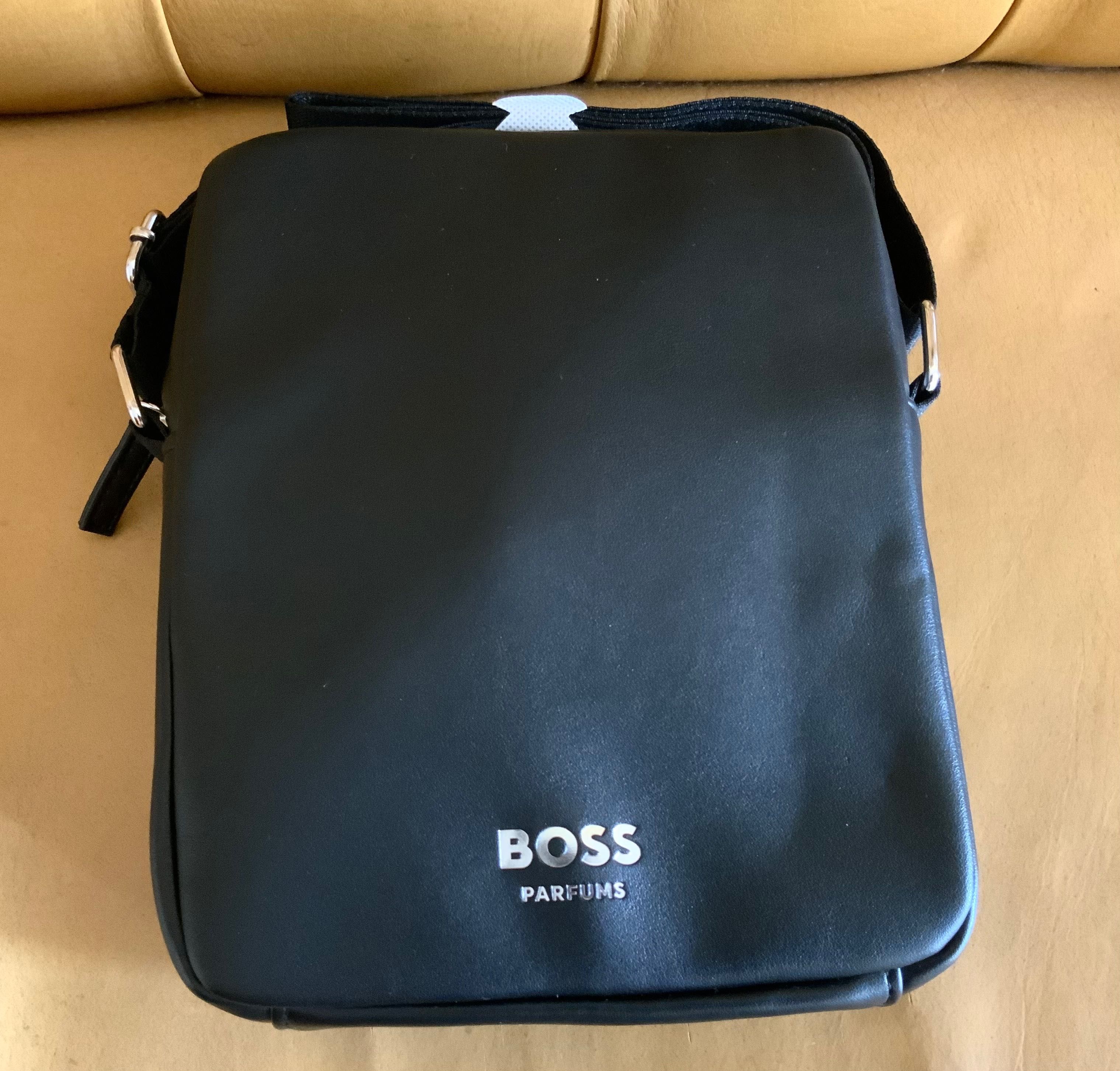 Сумка мужская кросс-боди boss чёрная