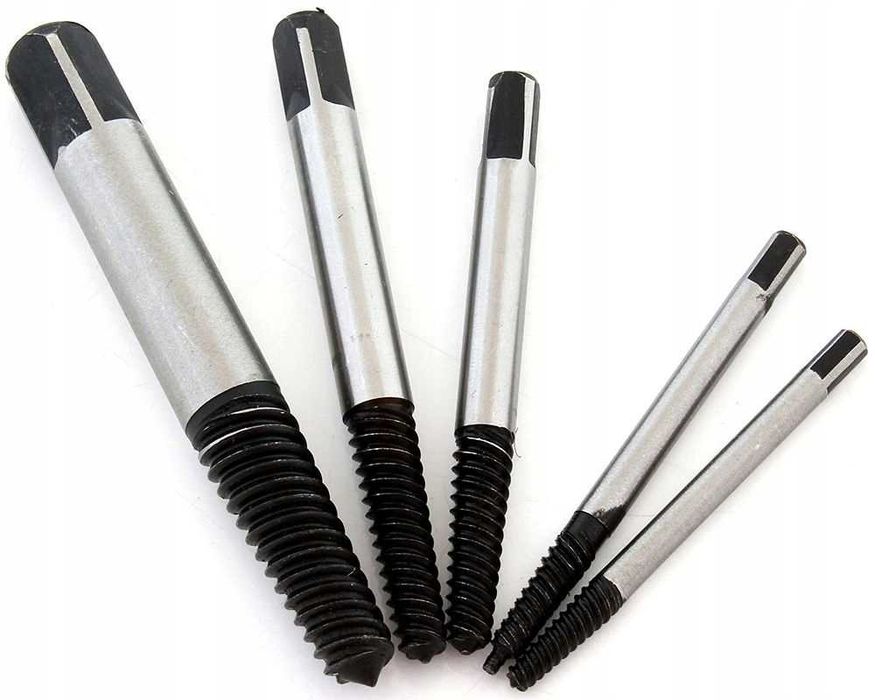 Wykrętaki wykrętak do zerwanych urwanych śrub 5szt zestaw wykrętaków
