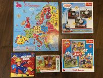 Magnetyczna mapa Europy z puzzlami, Puzzle, książka po angielsku