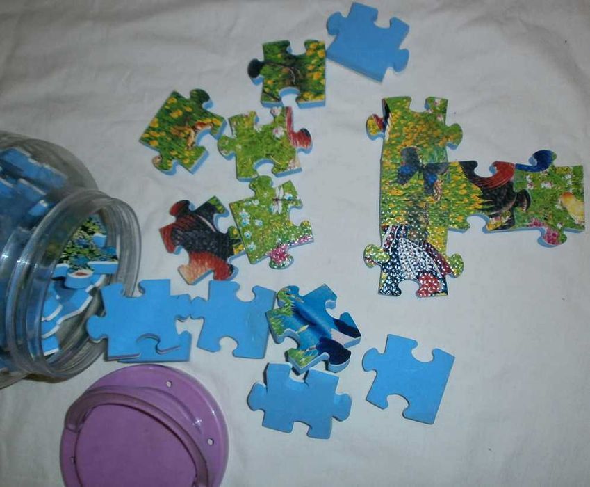 Grube Puzzle z Gąbki w Fajnym Słoju.