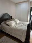 Cama de casal madeira maciça de castanho