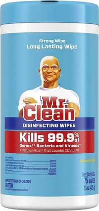 Дезинфицирующие чистящие салфетки Mr. Clean 75 шт