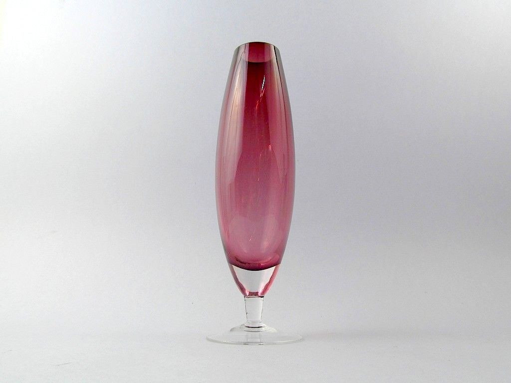 vintage 1960 szklany artystyczny wazon