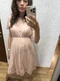 Плаття для вагітних котонове H&M пудрове