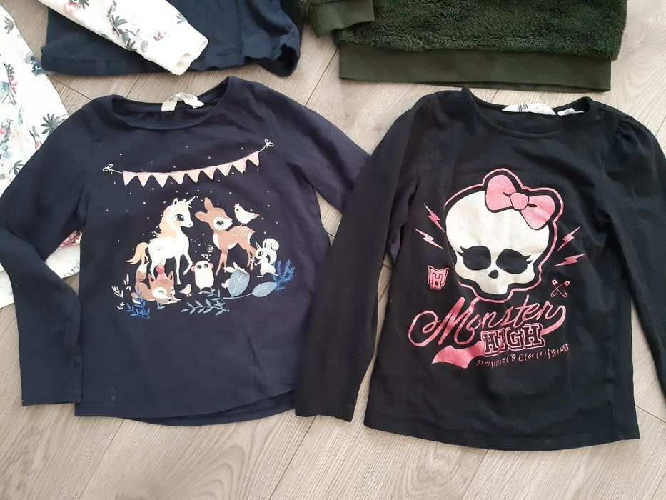 Zestaw paka 5 bluzeczek tunik bluz H&M na wzrost 110/116