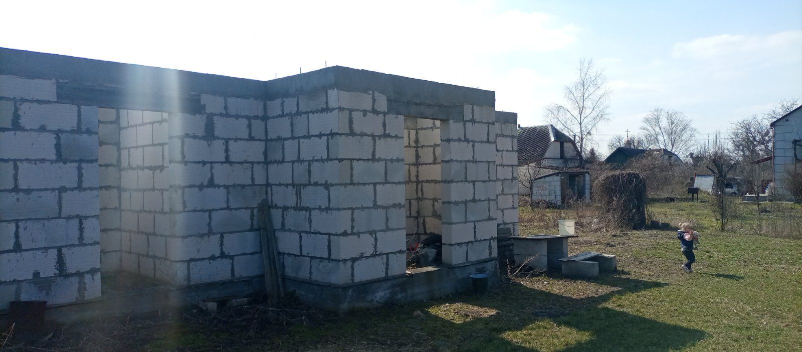 Продам участок 22сотки с недостроенным домом, Крушинка