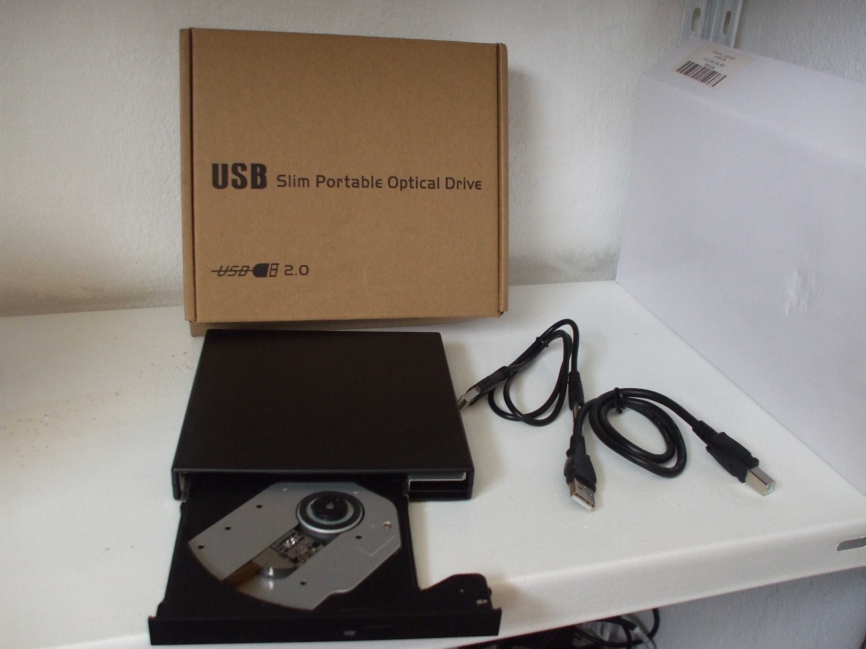 Leitor e Gravador de CD DVD±RW Externo - USB - RECONDICIONADO A+++