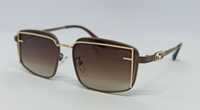Брендовые очки женские коричневые градиент в коричн металле 2484