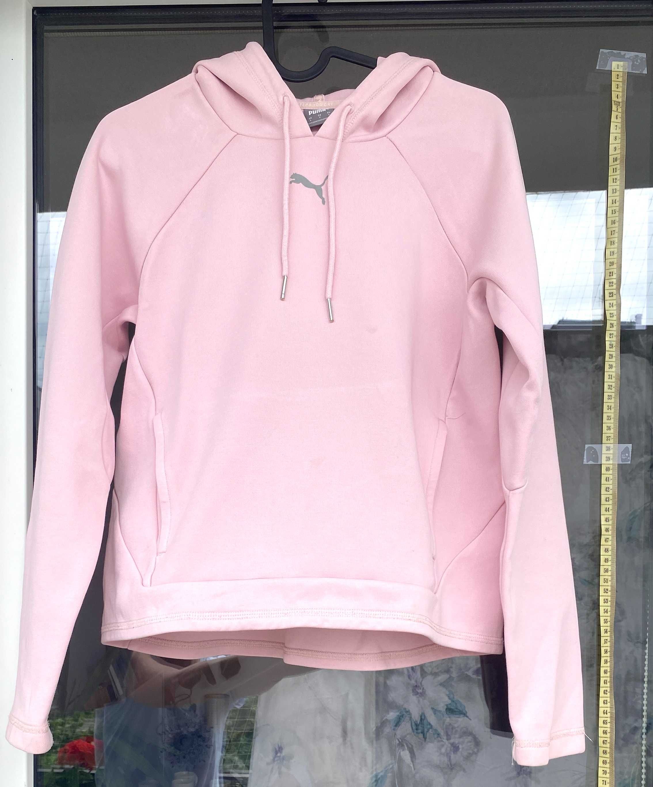 Bluza dresowa Puma różowa z kapturem rozm S